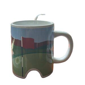 Kikkerland Golf Mug With Golf Course Design Coffee Cup Putting Green